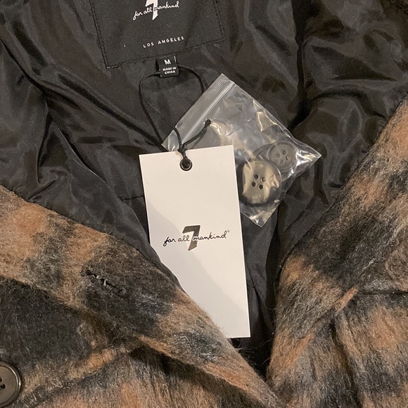 7 FOR ALL MANKIND Plaid Sherpa Duster - Picture 9 of 10